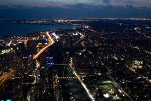 View from the CN Tower at night